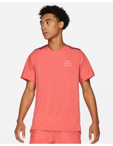 Nike marškinėliai Run Division Rise 365 M-S orange