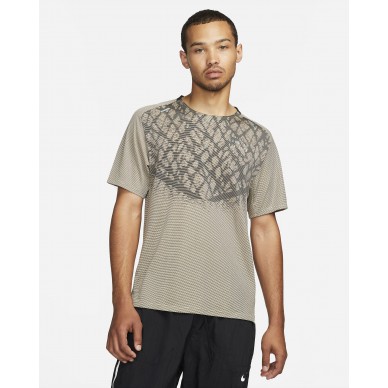 Nike marškinėliai Dri-FIT ADV Run Division TechKnit M-S black/olive grey/rattan