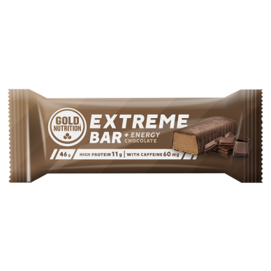 Gold Nutrition batonėlis Extreme bar + energy chocolate