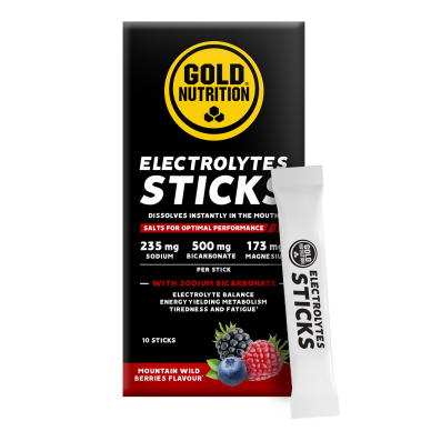 Gold Nutrition elektrolitai Electrolytes Sticks 10pcs wild berry