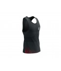Compressport marškinėliai Pro Racing Singlet M-S black/high risk red