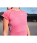 Compressport marškinėliai Performance SS W-XS hot pink/aqua