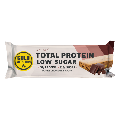 Gold Nutrition batonėlis Total Protein Bar Low Sugar 60g double chocolate