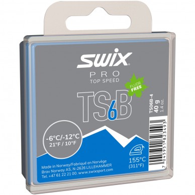 Swix parafinas TS6B -6/-12 blue 40g