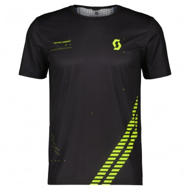 SCOTT marškinėliai RC Run Ultra SS M-L black/yellow